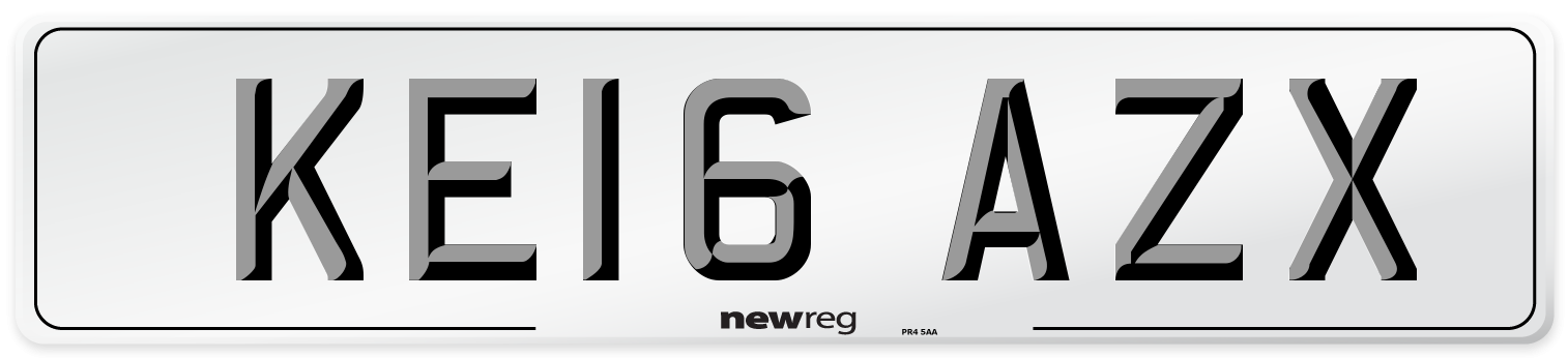 KE16 AZX Number Plate from New Reg